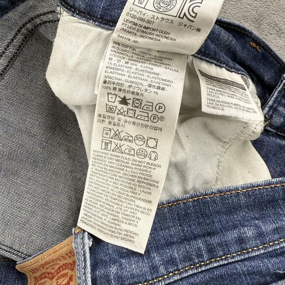 Levis 515 Jeans Womens 12 Bootcut Stretch Mid Rise W34 L29 Medium Wash Faded Y2K - Picture 14 of 16